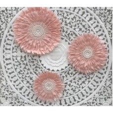NEW! JUJU HAT SWAN FEATHERS & SHELL WALL FEATURE, AQUA, PINK, WHITE OR SOFT GREY   222870614956